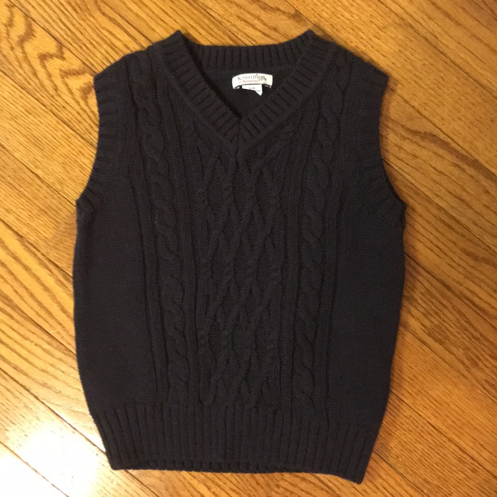 Kitestrings navy sweater vest size 5/6